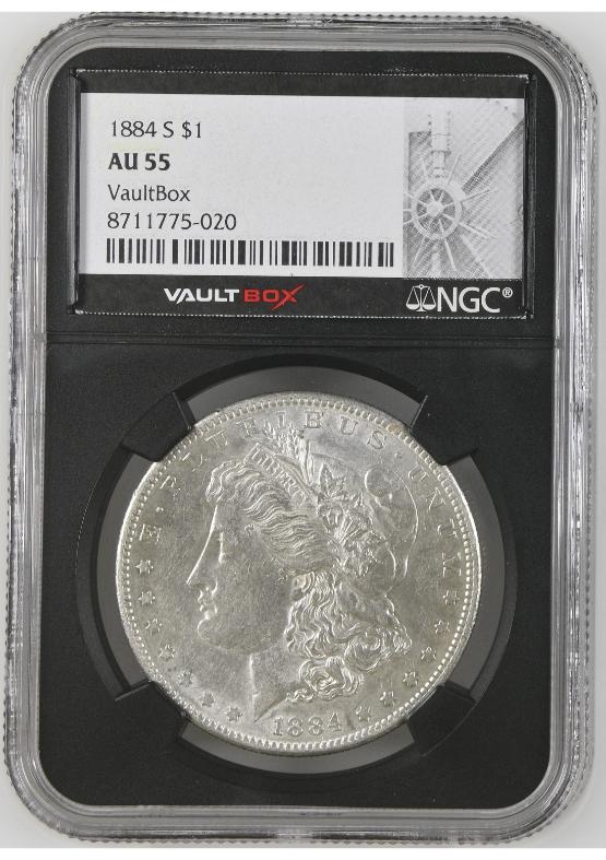 1884-S $1 NGC AU55 FRONT