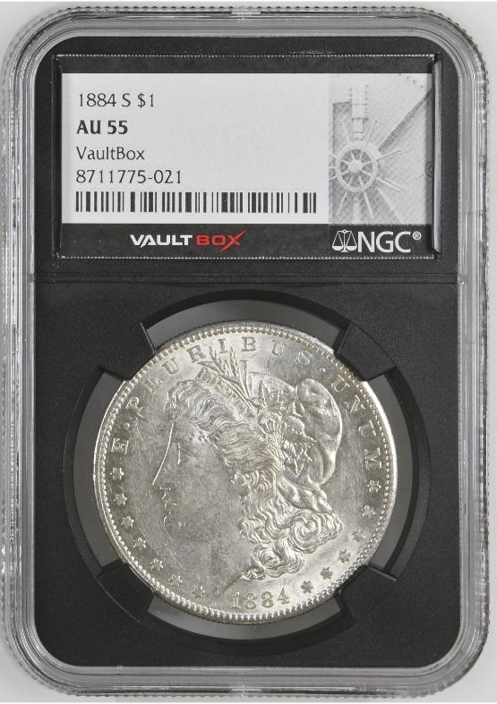 1884-S $1 NGC AU55 FRONT