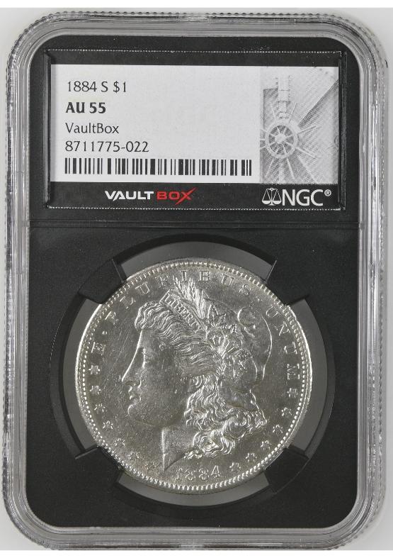 1884-S $1 NGC AU55 FRONT