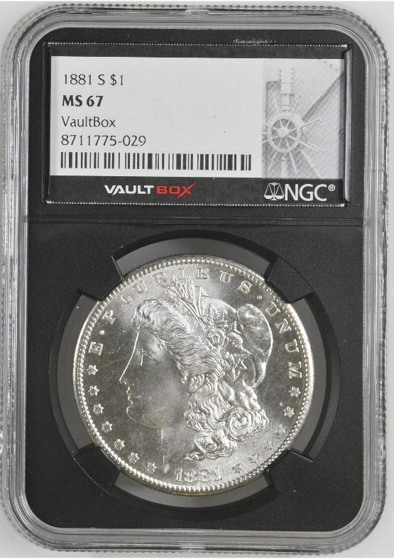 1881-S $1 NGC MS67 FRONT