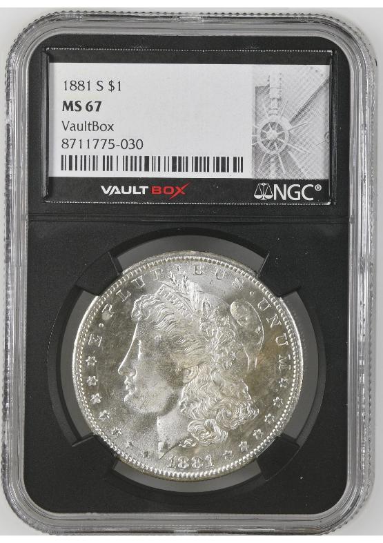 1881-S $1 NGC MS67 FRONT