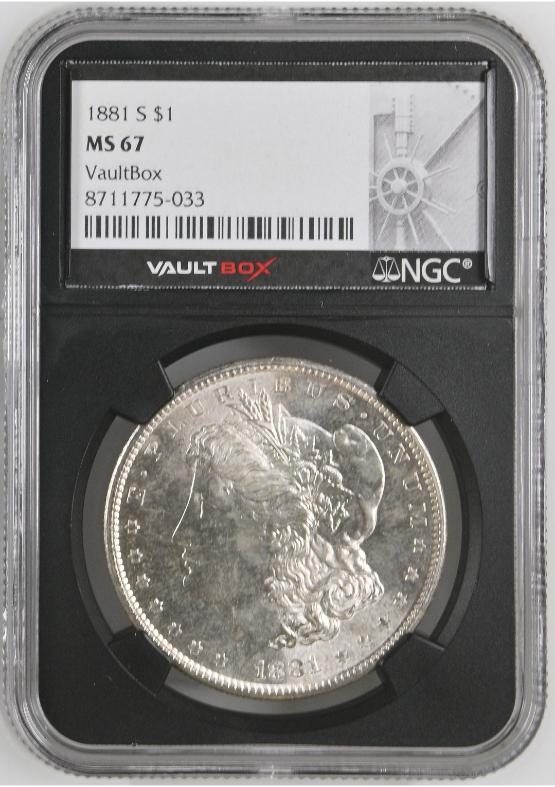 1881-S $1 NGC MS67 FRONT