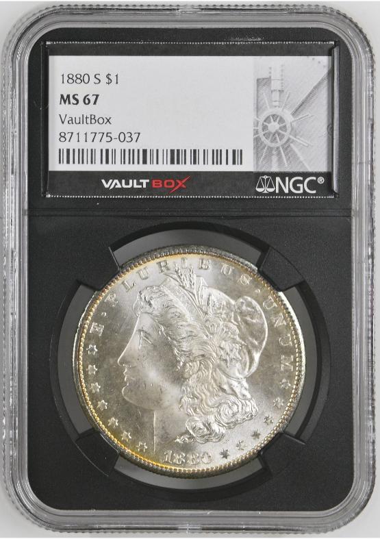 1880-S $1 NGC MS67 FRONT