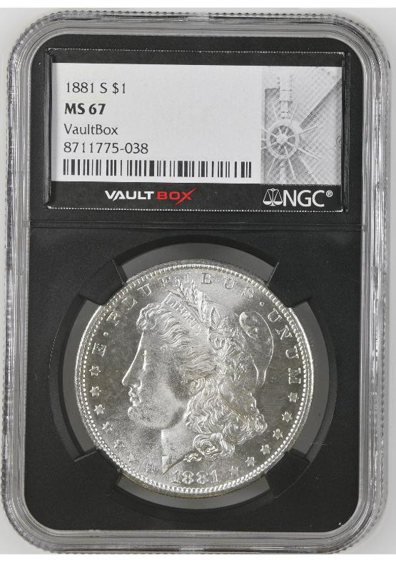 1881-S $1 NGC MS67 FRONT