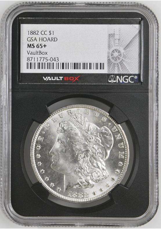 1882-CC $1 GSA HOARD NGC MS65+ FRONT