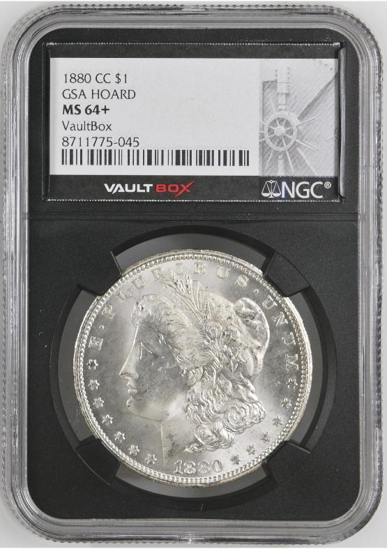 1880-CC $1 GSA HOARD NGC MS64+ FRONT