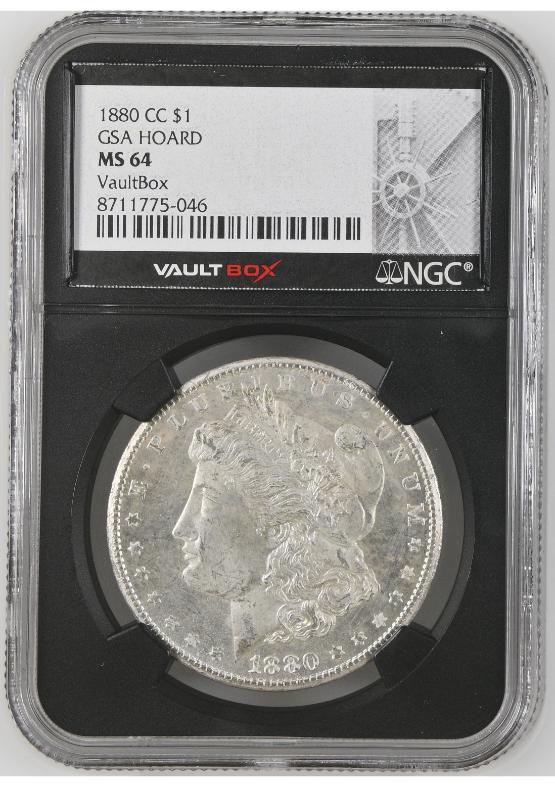 1880-CC $1 GSA HOARD NGC MS64 FRONT