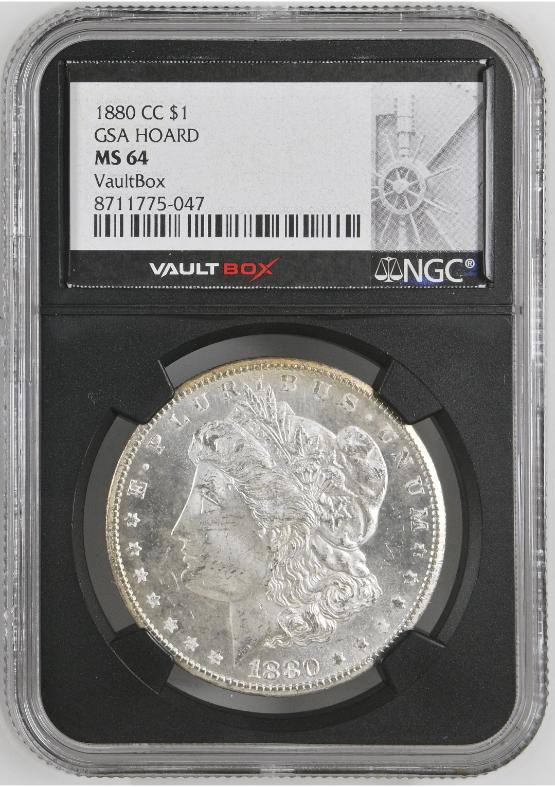 1880-CC $1 GSA HOARD NGC MS64 FRONT
