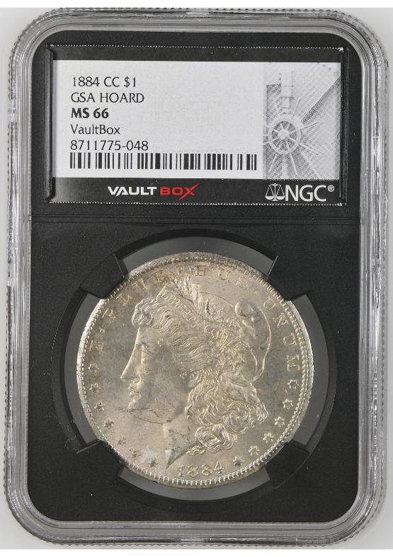 1884-CC $1 GSA HOARD NGC MS66 FRONT