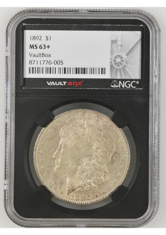 1892 $1 NGC MS63+ FRONT