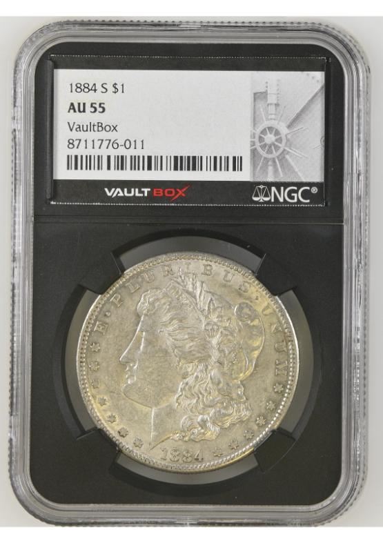 1884-S $1 NGC AU55 FRONT