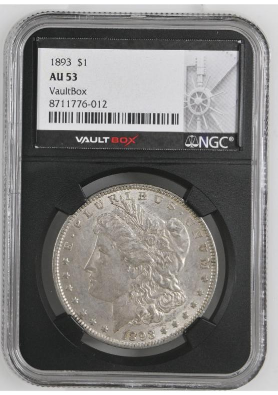 1893 $1 NGC AU53 FRONT