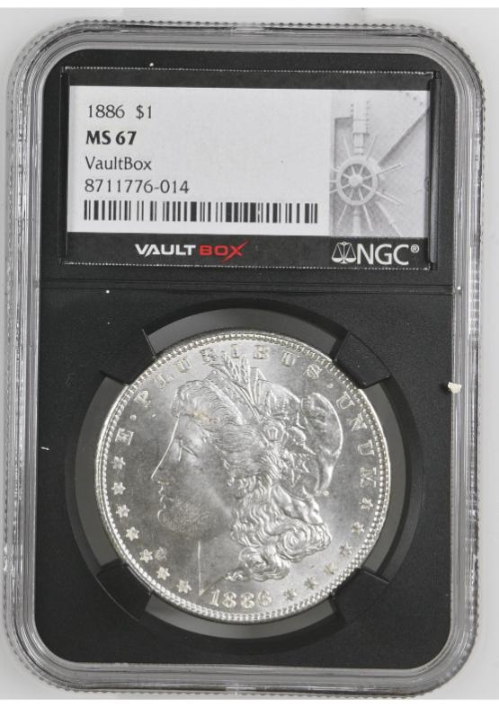1886 $1 NGC MS67 FRONT
