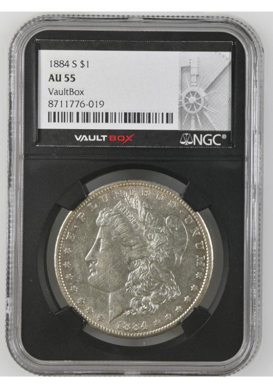 1884-S $1 NGC AU55 FRONT