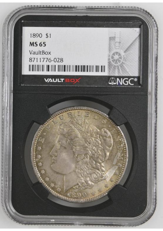 1890 $1 NGC MS65 FRONT