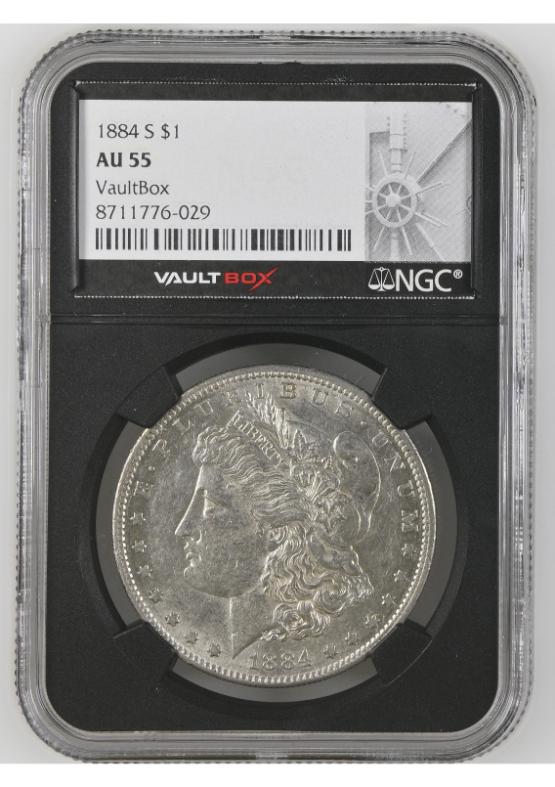 1884-S $1 NGC AU55 FRONT