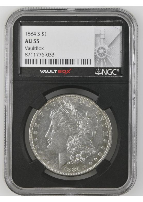 1884-S $1 NGC AU55 FRONT