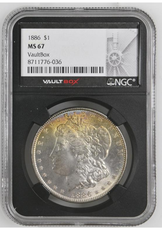 1886 $1 NGC MS67 FRONT