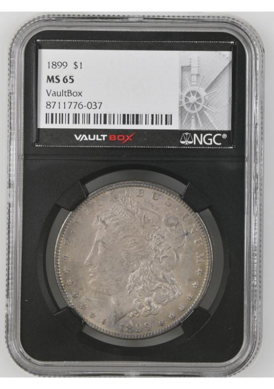 1899 $1 NGC MS65 FRONT