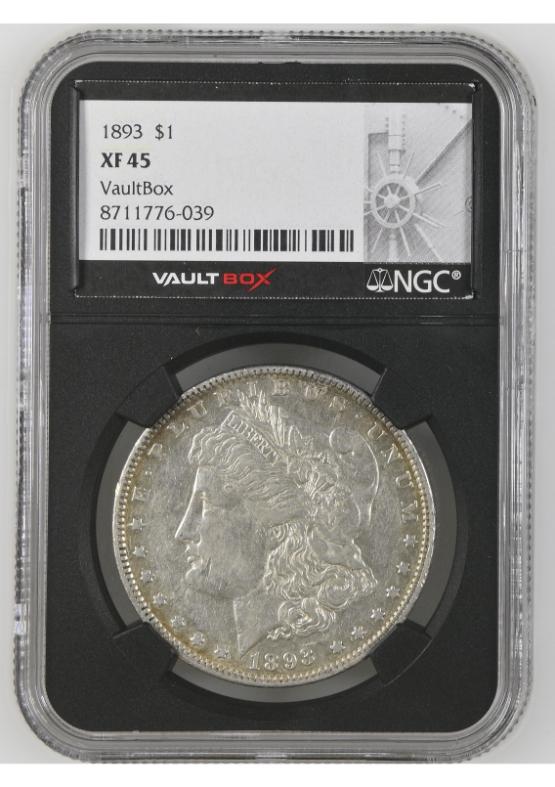 1893 $1 NGC XF45 FRONT