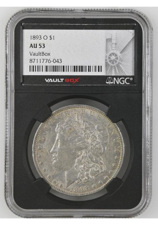 1893-O $1 NGC AU53 FRONT