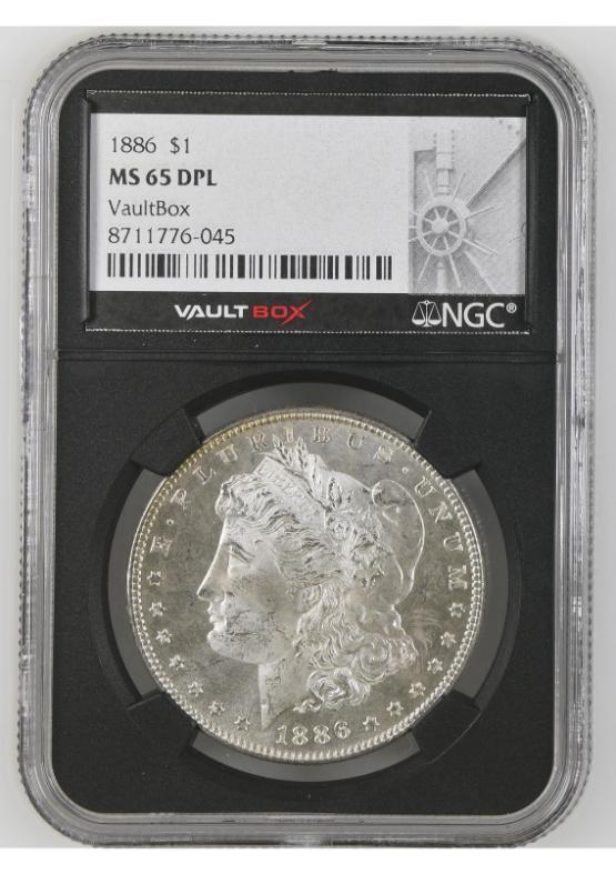 1886 $1 NGC MS65DPL FRONT