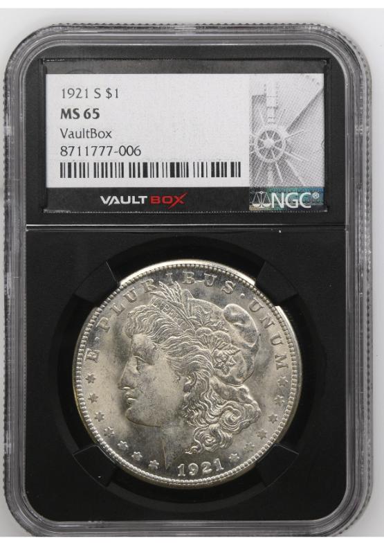 1921-S $1 NGC MS65 FRONT