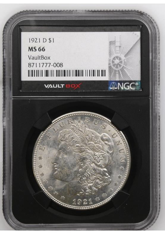 1921-D $1 NGC MS66 FRONT