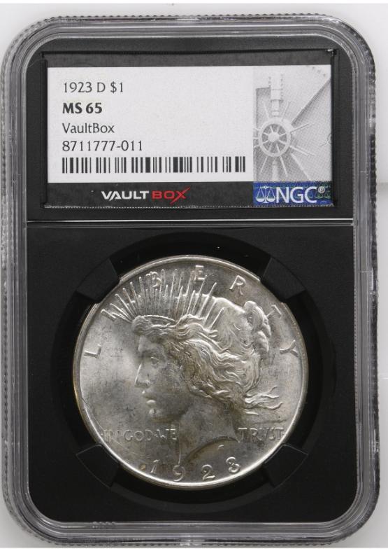 1923-D $1 NGC MS65 FRONT