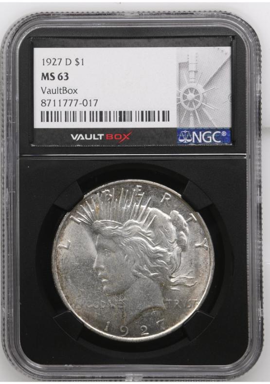 1927-D $1 NGC MS63 FRONT