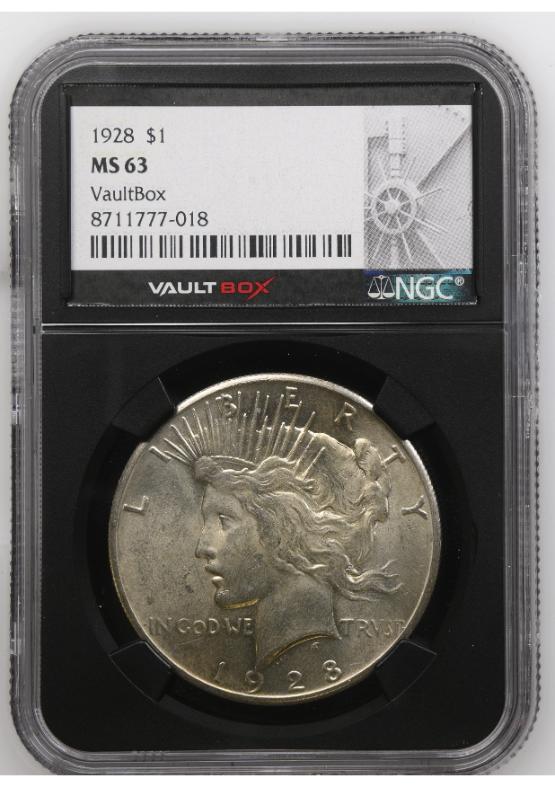 1928 $1 NGC MS63 FRONT