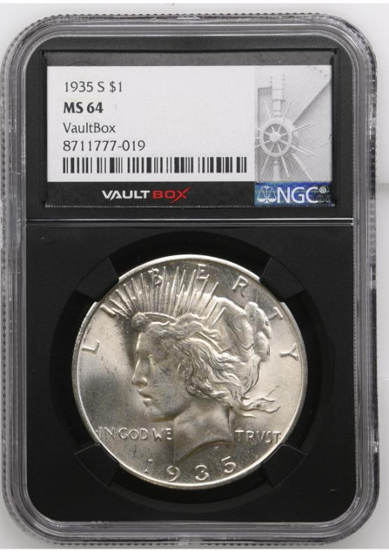 1935-S $1 NGC MS64 FRONT