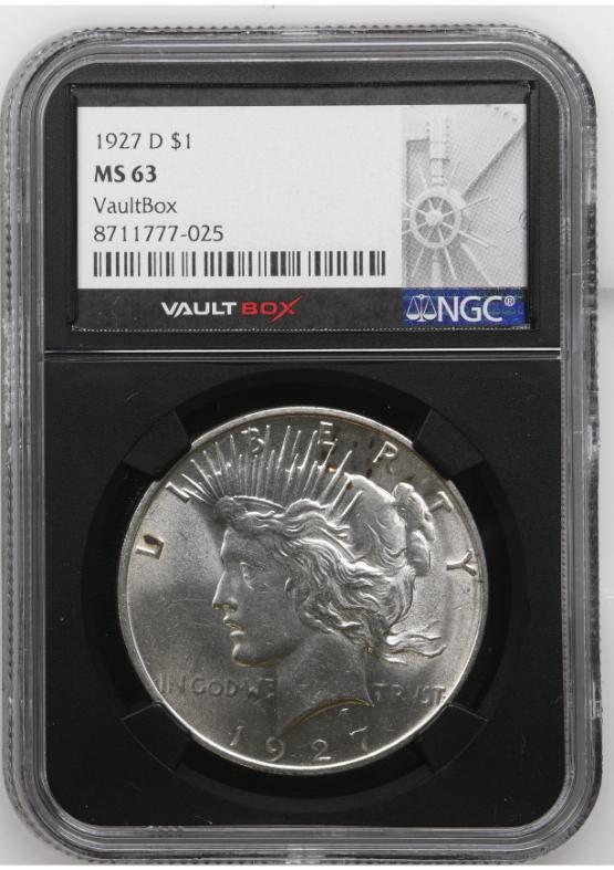 1927-D $1 NGC MS63 FRONT
