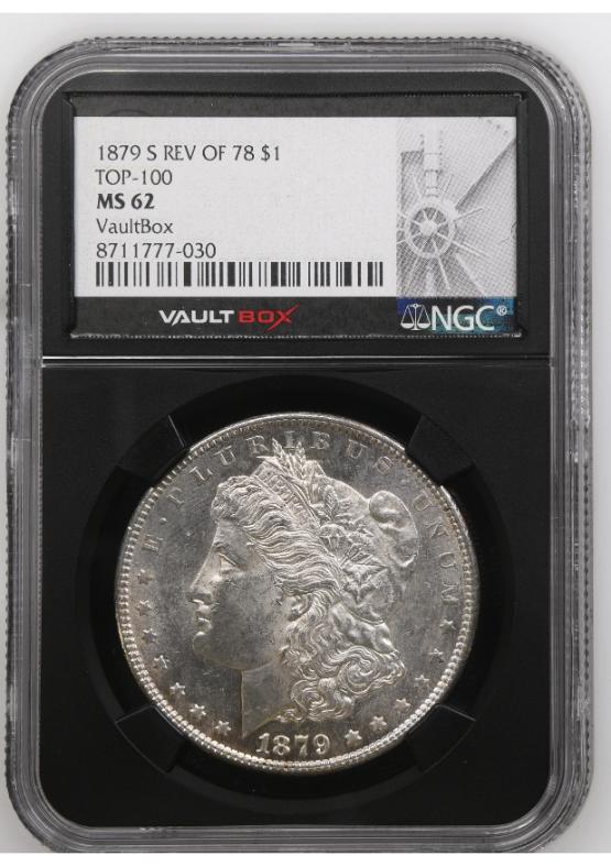 1879-S REV OF 78 $1 TOP-100 NGC MS62 FRONT
