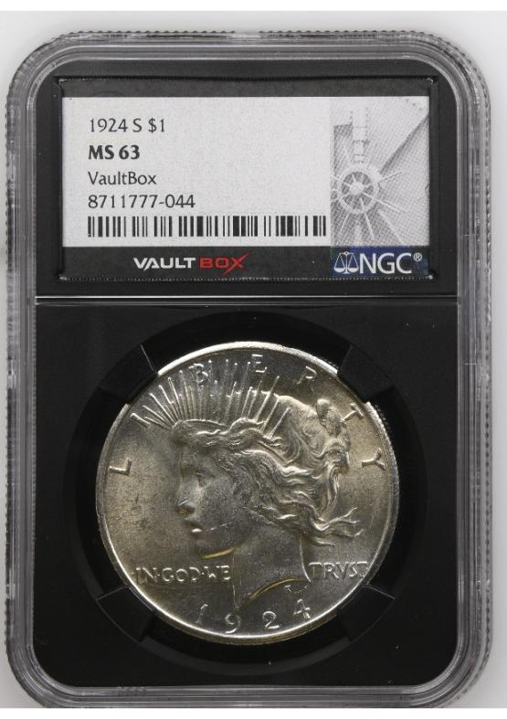 1924-S $1 NGC MS63 FRONT