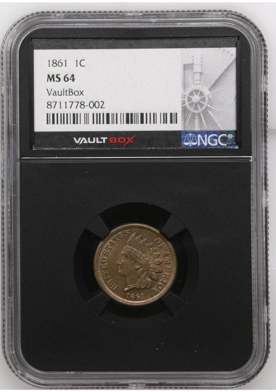 1861 1C NGC MS64 FRONT