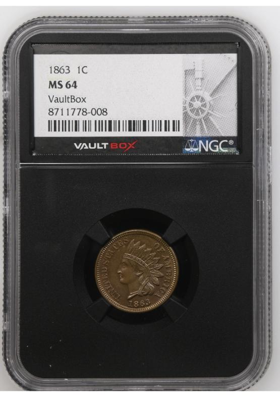 1863 1C NGC MS64 FRONT