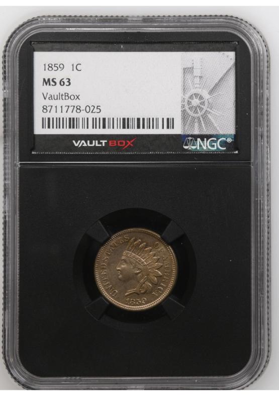 1859 1C NGC MS63 FRONT