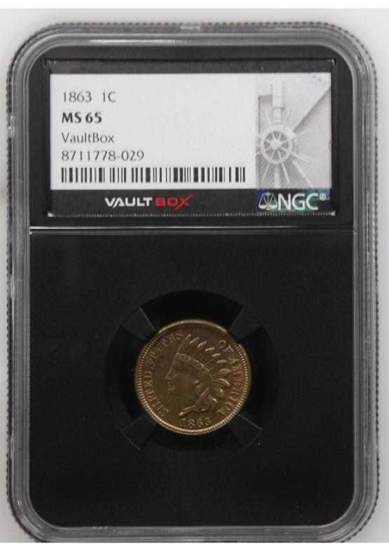 1863 1C NGC MS65 FRONT