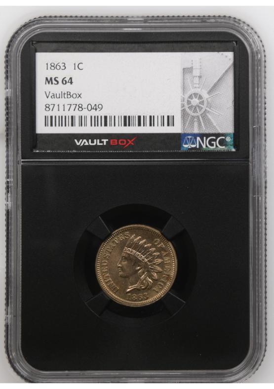 1863 1C NGC MS64 FRONT