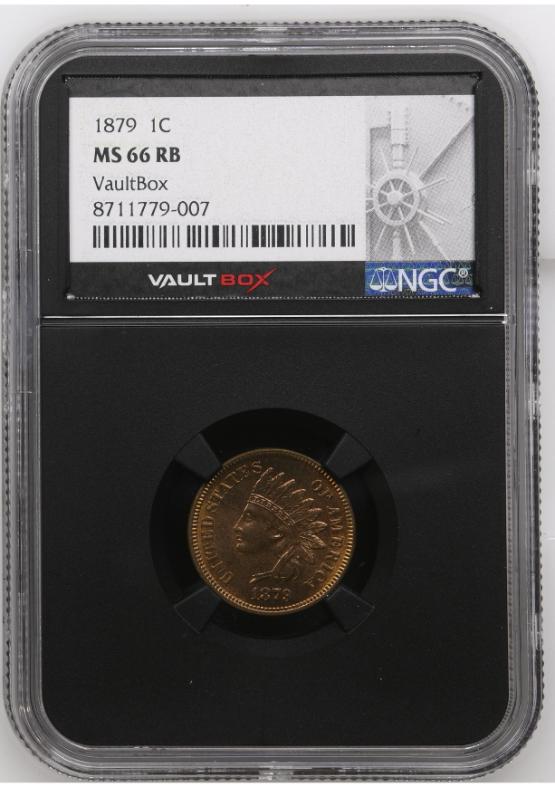1879 1C NGC MS66RB TONER FRONT
