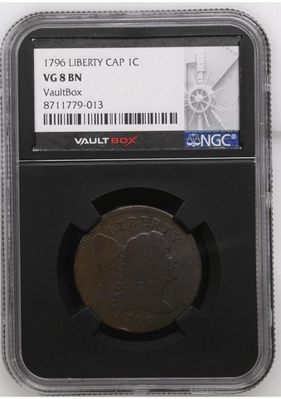 1796 LIBERTY CAP 1C NGC VG8BN FRONT