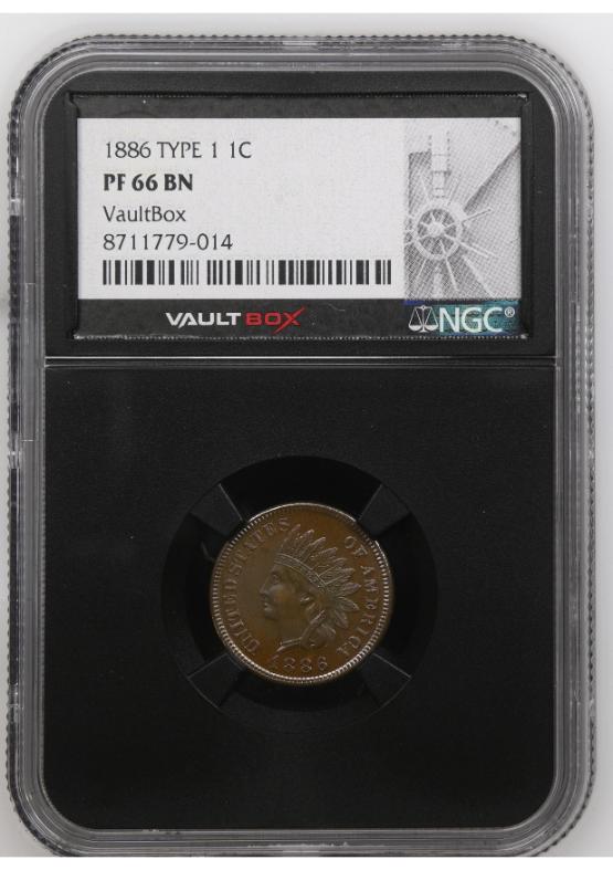 1886 TYPE 1 1C NGC PF66BN FRONT
