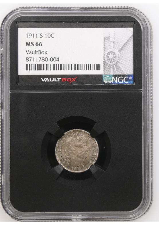 1911-S 10C NGC MS66 FRONT