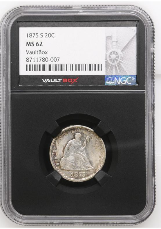 1875-S 20C NGC MS62 FRONT