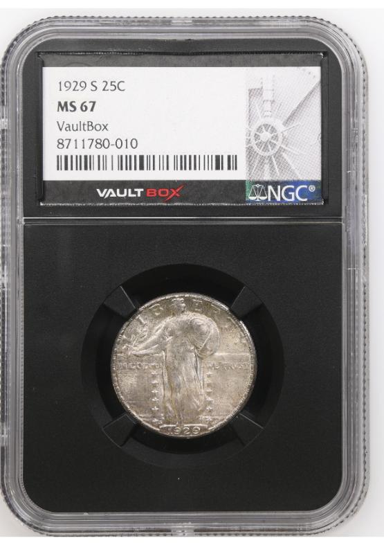 1929-S 25C NGC MS67 FRONT