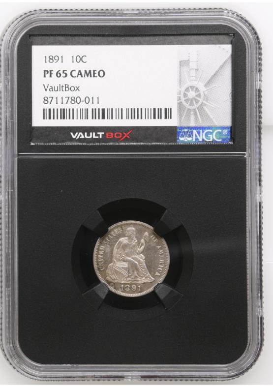 1891 10C NGC PF65CAMEO FRONT