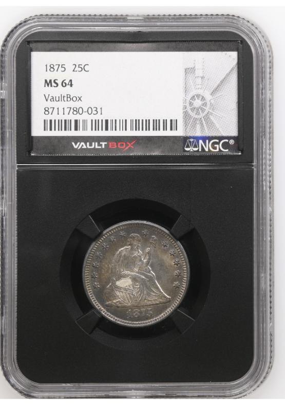 1875 25C NGC MS64 FRONT