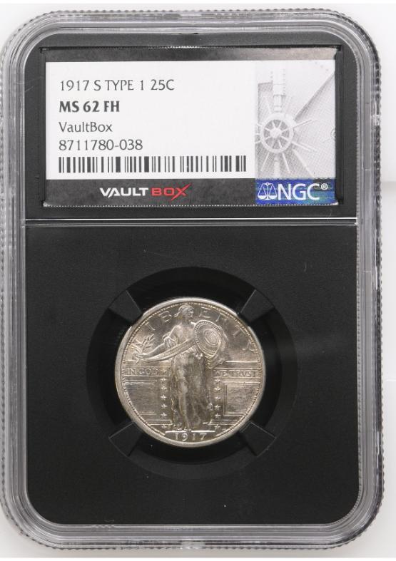 1917-S TYPE 1 25C NGC MS62FH FRONT