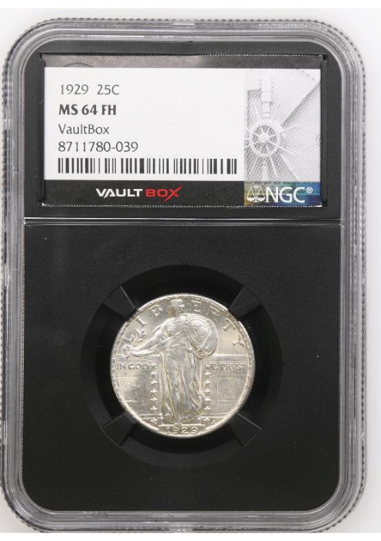 1929 25C NGC MS64FH FRONT